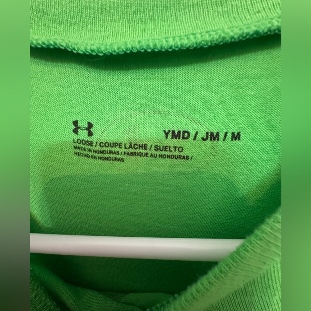 Under Armour Kids Green and Yellow Logo Tee - Picture 2 of 2